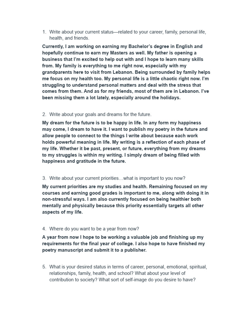 letter to future self | PDF | Gratitude | Love