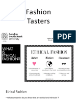 Fashion Tasters Sustainablity