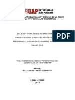 Tesis - Relación Entre Índice de Masa Corporal Pregestacional - Peso Del Recién Nacido - Puérperas Atendidas - Callao