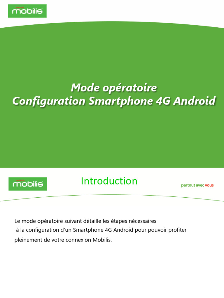 Configuration Mobilis 4G Android | PDF | 4G | GSM