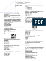Soal UAS PKN Kelas VI Semester 1
