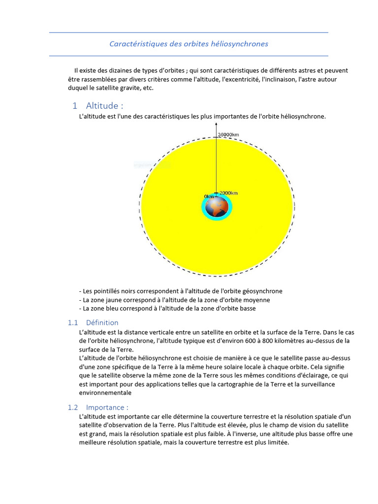 Caractéristiques Des Orbites | Download Free PDF | Orbite | Satellite