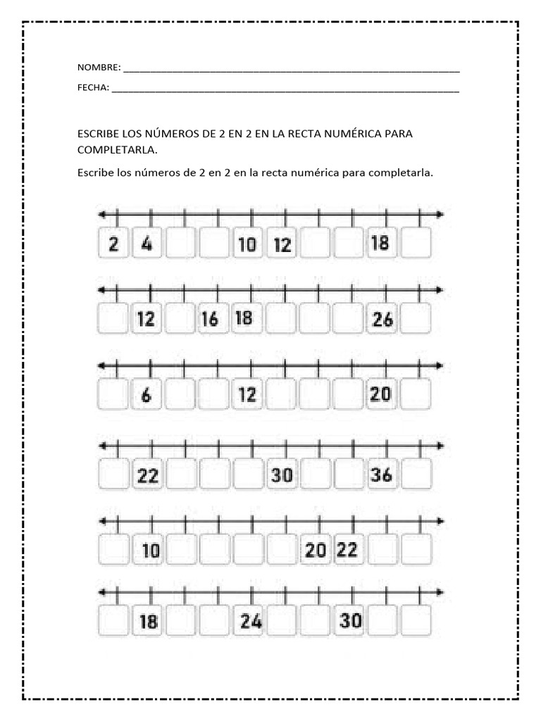 Ejemplo De Rectas Numericas