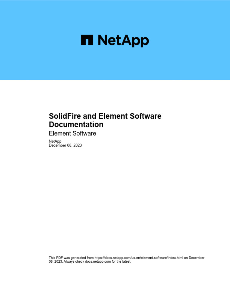 SolidFire_and_Element_Software_Documentation | PDF | Trademark | Common Law