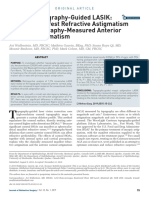 Primary Topography Guided Lasik Treating Manifest Refractive Astigmatism Versus Topography Measured Anterior Corneal Astigmatism