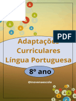 AMOSTRA Língua Portuguesa 8º Ano Adaptações Curriculares Inove Na Escola