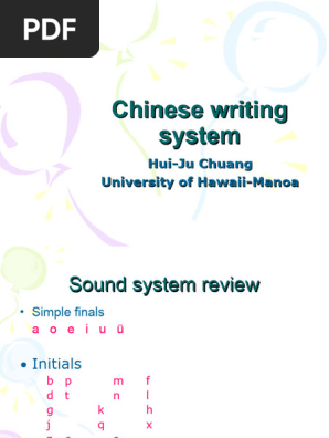 Chinese Writing SystemAA
