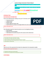 10 Science - Rate of Reactions Practical Report Builder