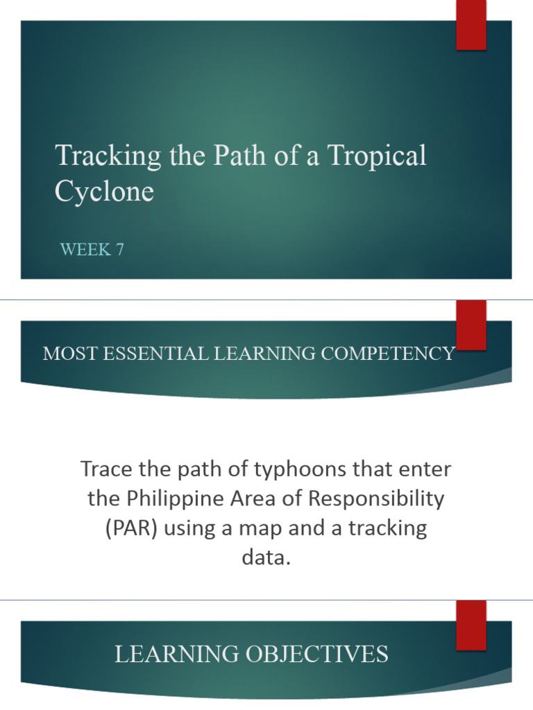 Tracking A Tropical Cyclone PDF