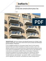 Que Disent Les Normes de Construction Pour Les Balcons