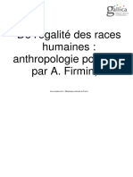 Anténor Frimin, de L'égalité Des Races Humaines, 1885