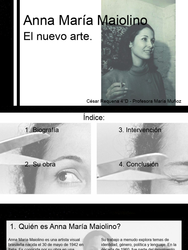 Anna María Maiolino: Arte y Política | PDF | Arte de performance | Las ...