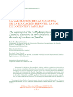 La Valoración de Las Aulas Tea en Educacion Infantil