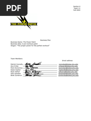 business plan final draft team 11