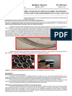 2013 BT GER 045 I INFORMATIVO UTILIZAÇÃO TUBOS ALUMÍNIO