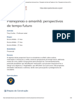 Planejando o Amanhã - Perspectivas de Tempo Futuro - Planejador de Aulas de Projetos de Vida - Planejador de Aulas de Projetos de Vida