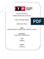 Infografía Sobre La Paradoja Del Diamante y El Agua