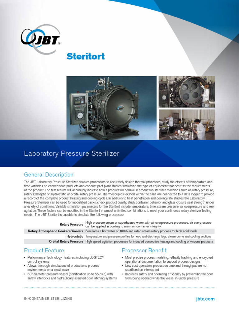 Pilot Rotary Sterilizers - Steritort - EN | PDF | Steam | Simulation