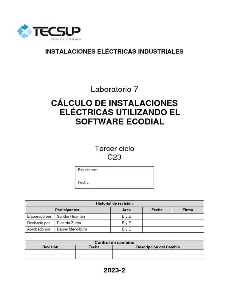 Lab 7 - Calculo para Las Instalaciones Electricas Con Ecodial - v1-1 ...