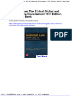 Full Download Business Law The Ethical Global and e Commerce Environment 16th Edition Mallor Test Bank