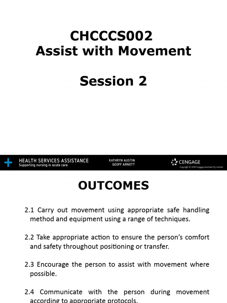 Session 2 Assist With Movement | PDF | Chair