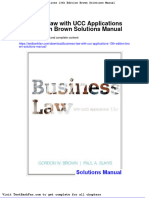 Full Download Business Law With Ucc Applications 13th Edition Brown Solutions Manual