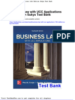 Full Download Business Law With Ucc Applications 14th Edition Sukys Test Bank