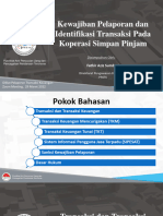 Kewajiban Pelaporan Dan Identifikasi Transaksi-Koperasi Simpan Pinjam