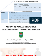 Kehamilan Sehat Untuk Pencegahan Dini Stunting Dan Wasting