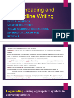 Copyreading and Headline Writing 1