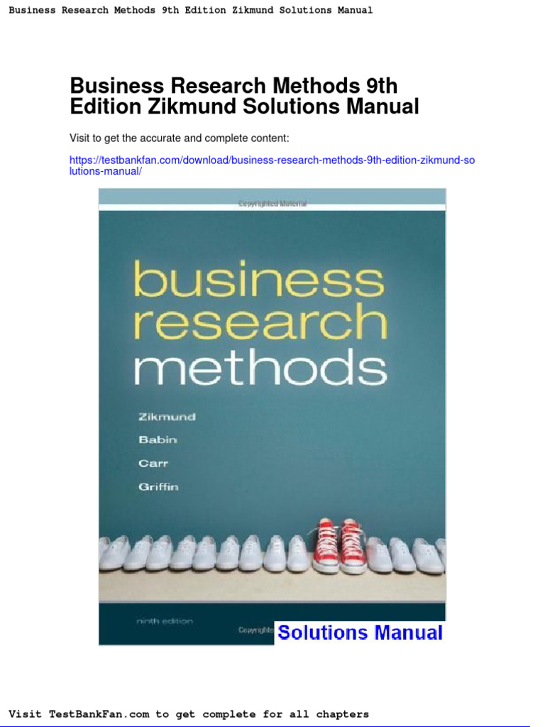 Full Download Business Research Methods 9th Edition Zikmund Solutions