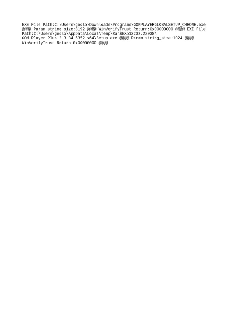 GOM Player Installation Log Details | PDF | Games & Activities | Computers