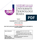 Article Analysis