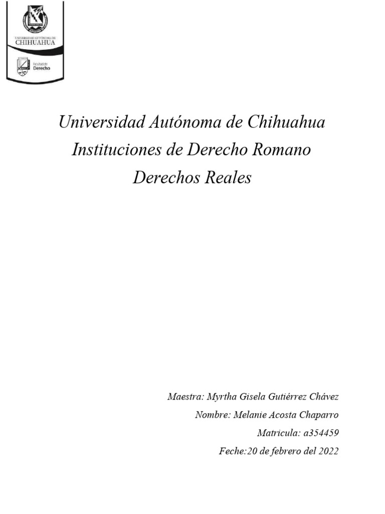 Derechos Reales | Descargar gratis PDF | Propiedad | Derecho privado