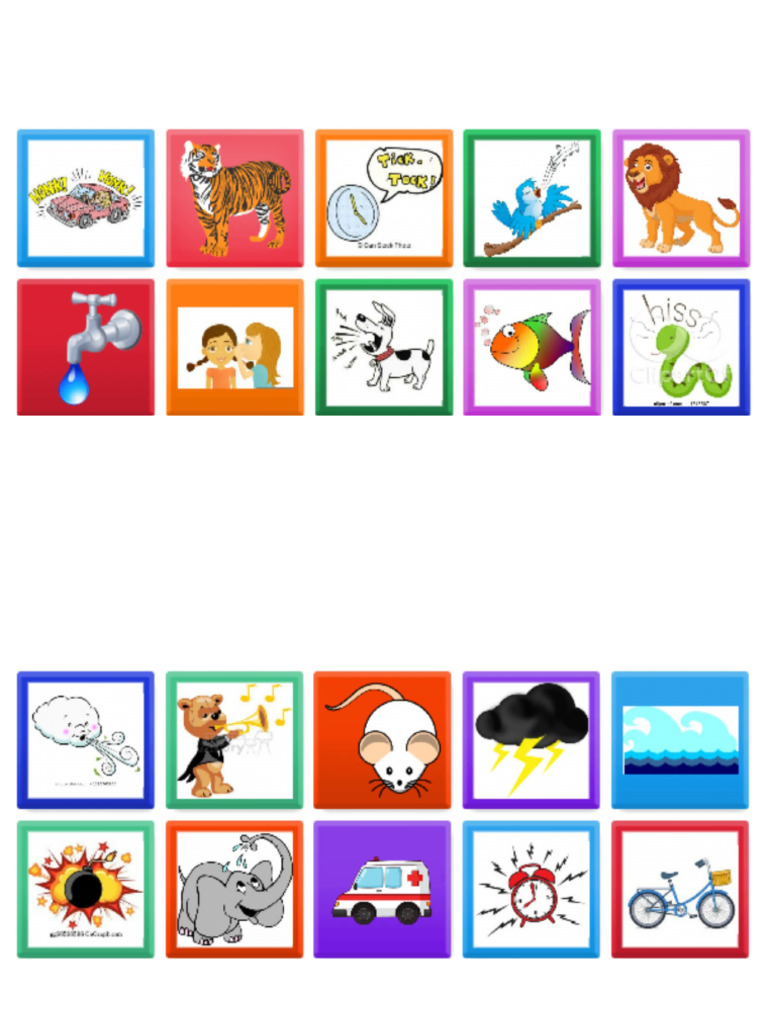 Pictures of Objects That Produce Loud and Soft Sounds PDF