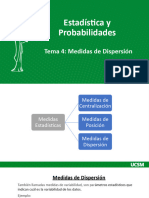 TEMA 5 - Medidas Dispersion No Agrupados