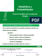 TEMA 6 Correlación Lineal Simple UCSM Pearson