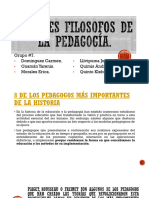 Filosofos de La Pedagogia.