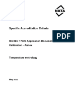 Calibration ISO IEC 17025 Annex Temperature Metrology