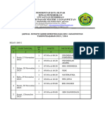 Jadwal Sas Semester 1 SDN 1 Sananwetan 2023