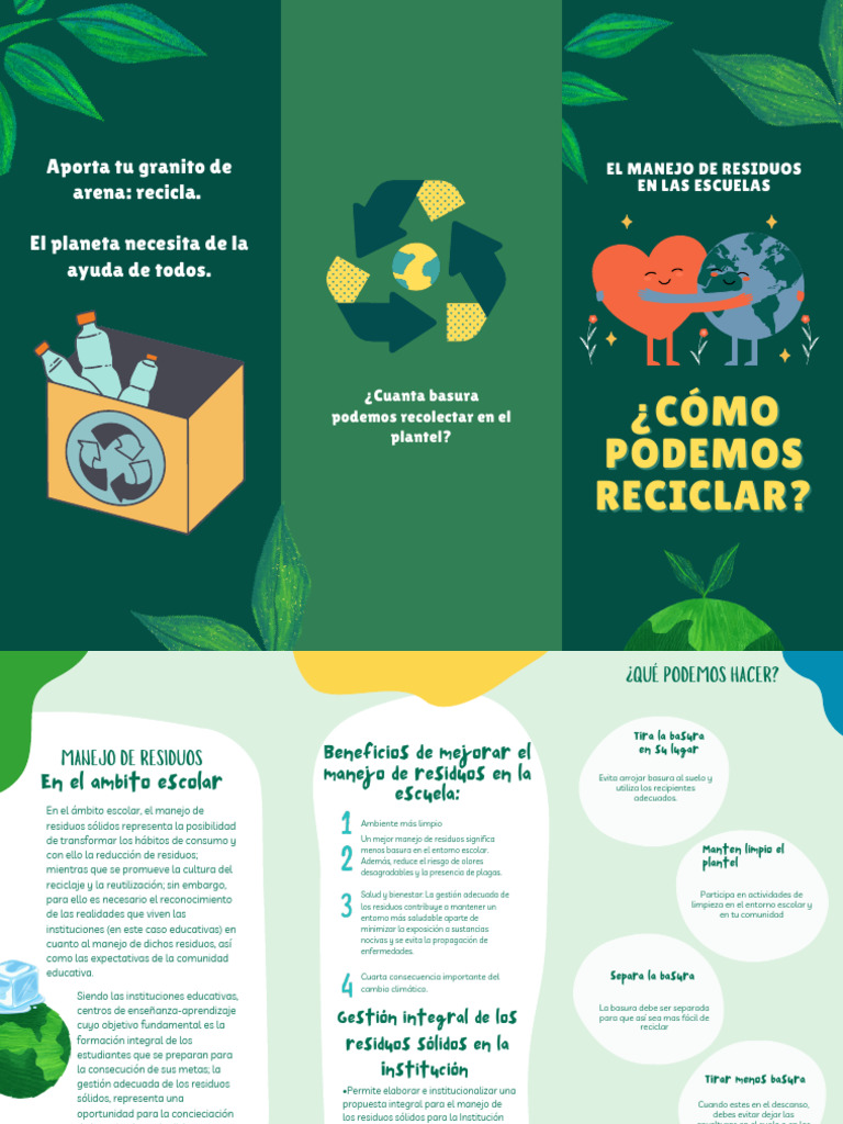 Manejo de Residuos en Escuelas | PDF | Residuos | Reciclaje