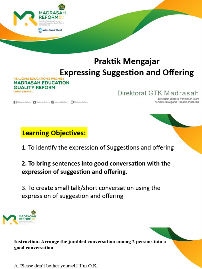 Teaching Suggestions and Offers in English | PDF