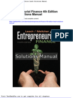 Full Download Entrepreneurial Finance 4th Edition Leach Solutions Manual