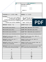 Tableau de Correspondance Entre Algo Et C