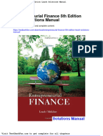Full Download Entrepreneurial Finance 5th Edition Leach Solutions Manual