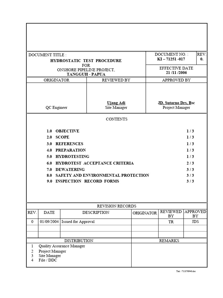 Hydrotest rev 1 pdf leak valve