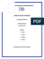 JORNALIZACIÓN DE ESPAÑOL 5to A 8vo - II PARCIAL