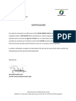 Certificacion Laboral Deivid Gasca Cfs