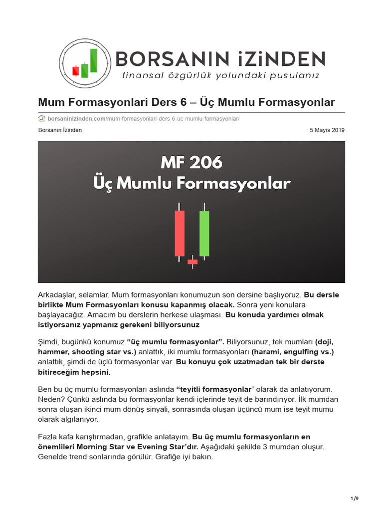 Mum Formasyonlari Ders 6 Üç Mumlu Formasyonlar PDF