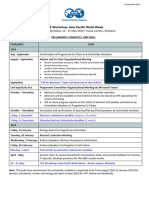 Asia Pacific Wells Week - Preliminary Committee Timetable